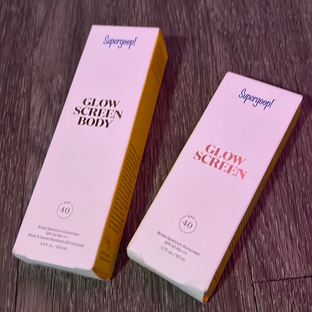 Unopened : Supergoop  : Glow Screen & Glow Screen Body EX : 2023